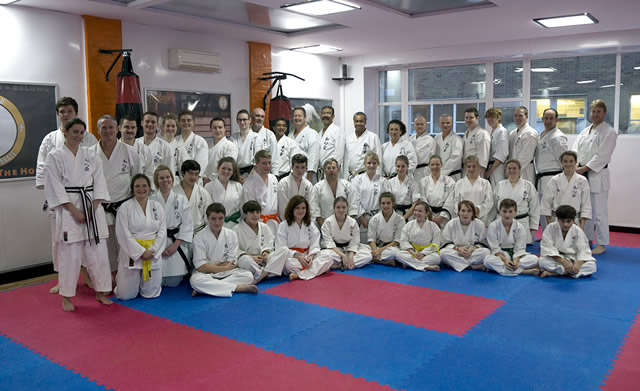 The Karate group training at The Honbu, Wincanton