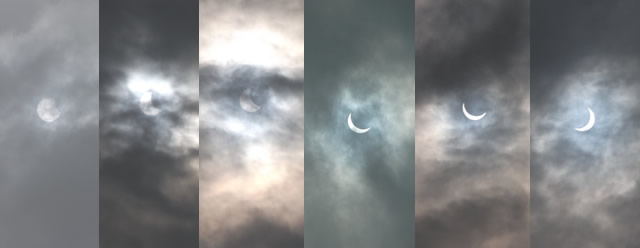 A compilation of shots of the 2015 solar eclipse taken by John Smith