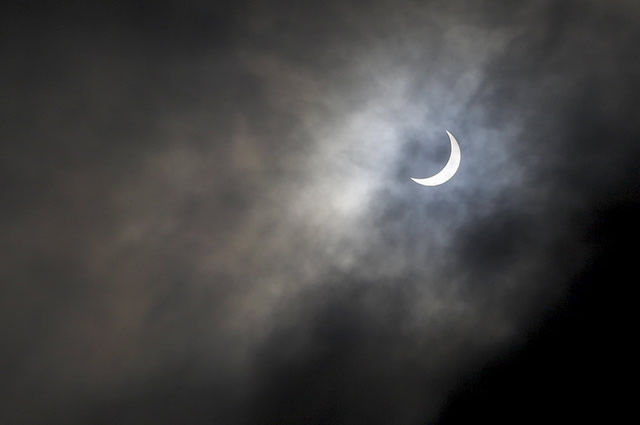 The 2015 solar eclipse viewed from Wincanton Market Place, by Graham Hiscock of Studio H Photography