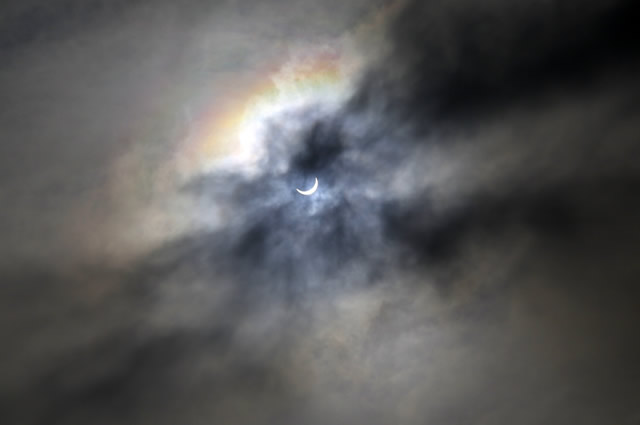 The 2015 solar eclipse viewed from Wincanton Market Place, by Graham Hiscock of Studio H Photography