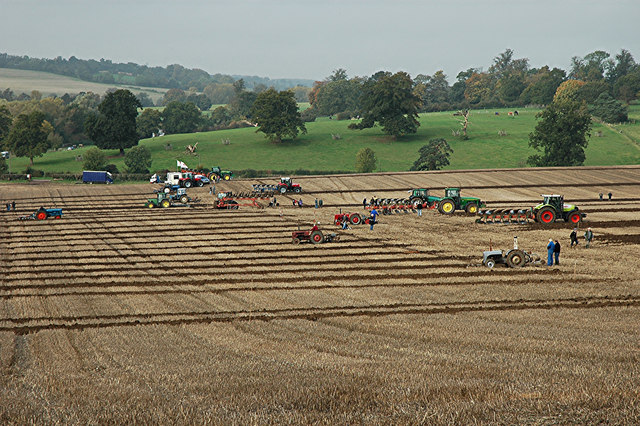 A ploughing match near Whitwell, Hertfordshire. © Copyright Adrian Perkins