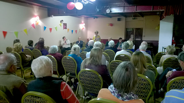 District Council candidates, and the audience at the 2015 election husting in Sweetman Hall, behind The Bear Inn