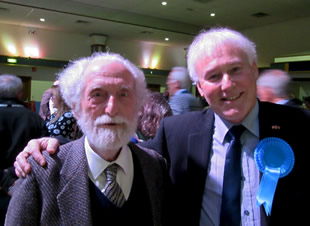 Colin Winder and Nick Colbert, re-elected to District Council for the Wincanton area