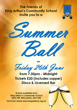 Friends of King Arthur's Summer Ball 2015 poster