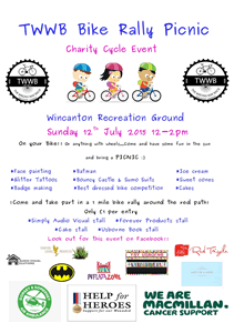 The Wrong Way Back bike rally picnic poster