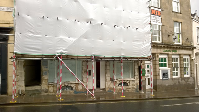 The facelift currently underway for the old chemist shop, soon to be Alex Appleton Jewellers