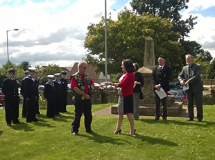 The cheque presentation to the RBL Riders Association