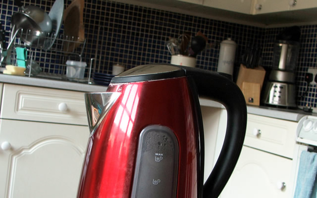 A kettle, viewed from an unusual angle