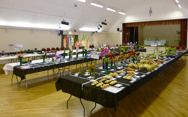 The whole hall at Wincanton Flower Show 2015