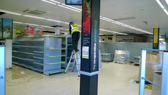 The Co-operative, Wincanton, mid-refurbishment