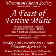 Wincanton Choral Society Christmas Concert 2015