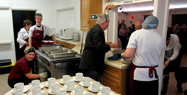 Kitchen volunteers