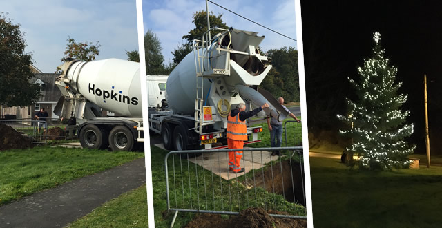 Hopkins Concrete supports Bourton Christmas tree