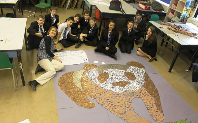 King Arthur's charity coin mural