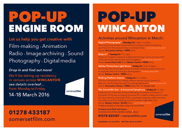 Pop-up Engine Room flyer