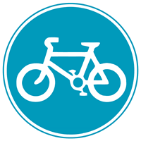 Bicycle road sign