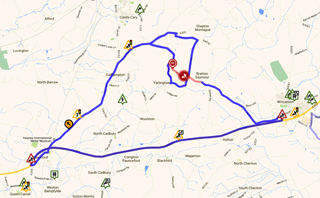 Diversion map