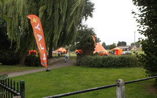 Approaching the Wincanton Play Day from the car park