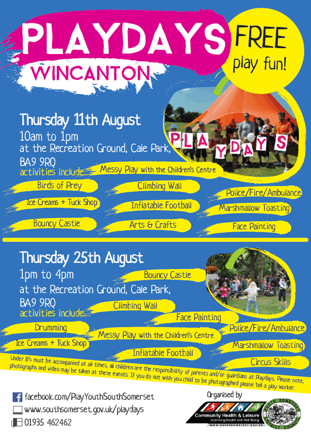 Wincanton Play Days 2016 poster