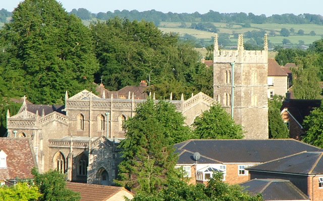 Wincanton Parish Church landscape