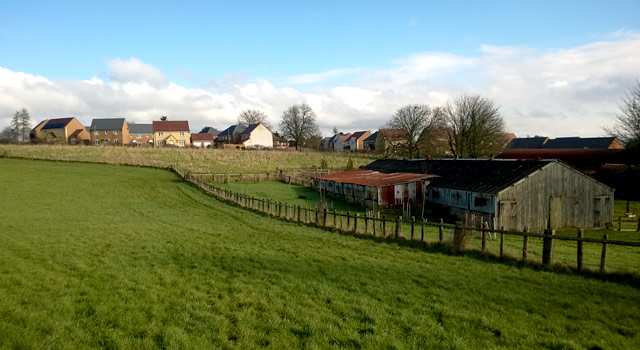 On the edge of Wincanton, where houses meet fields