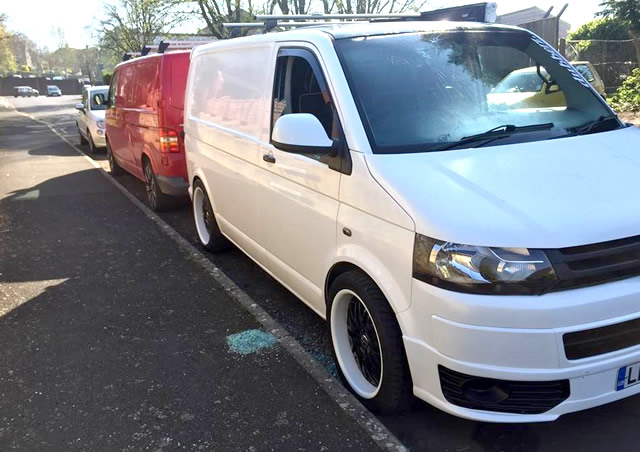 Vans damaged on Carrington Way