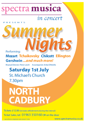 Spectra Musica Summer Nights concert poster