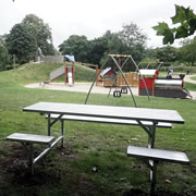 Shiny new picnic benches for Cale Park play area