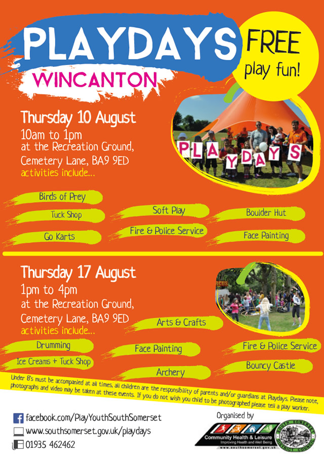 Wincanton Playdays 2017 poster