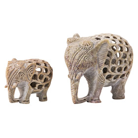 Hand Carved Soapstone Elephant £8.95 and £16.95