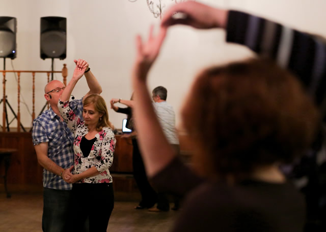 Dancing in Sparkford Village Hall