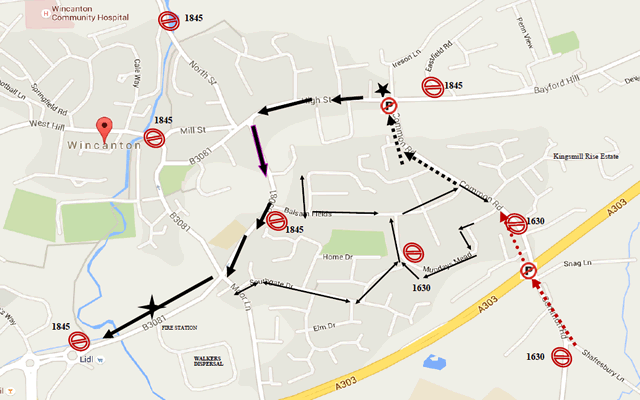 Wincanton Carnival 2017 route