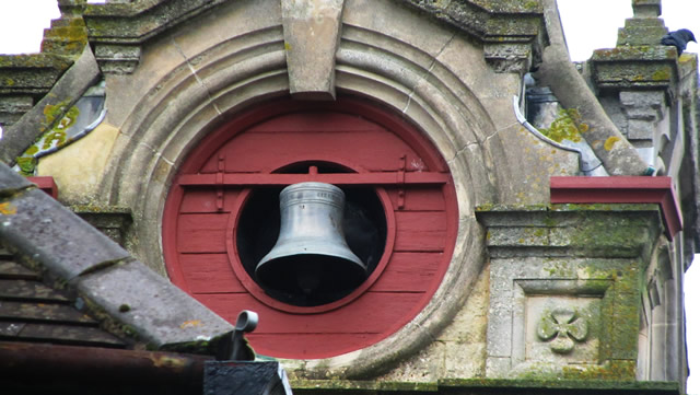 Wincanton Town Hall clock tower from the side you don't usually see