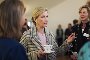 HRH The Countess of Wessex enjoying tea and cake and a chat at the Balsam Centre in Wincanton - photo by Oscar Yoosefinejad