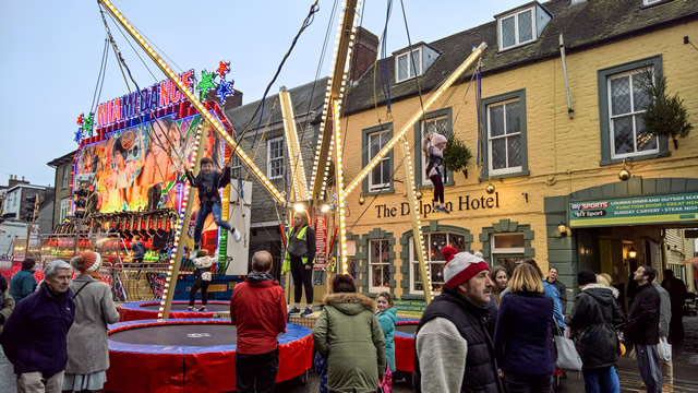 Fairground rides at Wincanton Christmas Extravaganza 2017