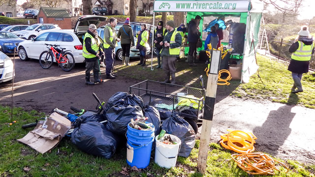 The pile of litter picked by the C.A.T.C.H. volunteers