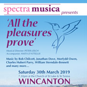 Spectra Musica presents “All the pleasures prove”