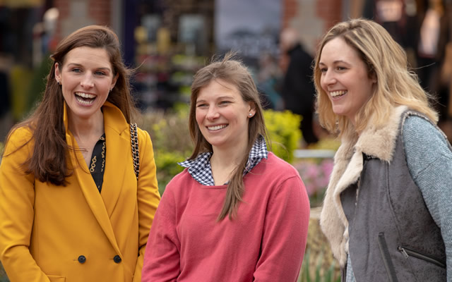 Ladies' Night ambassadors, Ciara Fry, Rachael Honeyball and Jade Barber