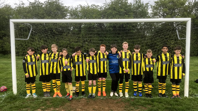 Wincanton Warriors U12s in their new 2019 kit, sponsored by Wincanton Tandoori