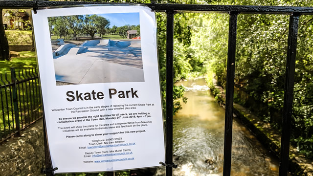 Wincanton skate park public consultation event poster