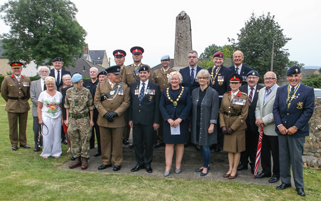 Group photo of memorial service participants