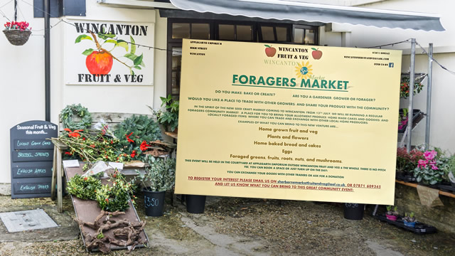 The poster for the new foragers market coming to Wincanton Fruit & Veg