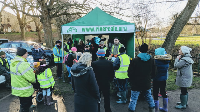 The CATCH marquee at a volunteer litter picking day