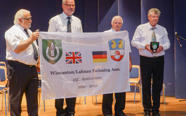 The Wincanton-Lahnau Twinning Association celebrating their 25th anniversary in 2016