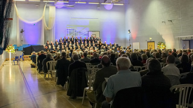 Wincanton Choral Society's Christmas 2019 concert in Wincanton Sports Centre