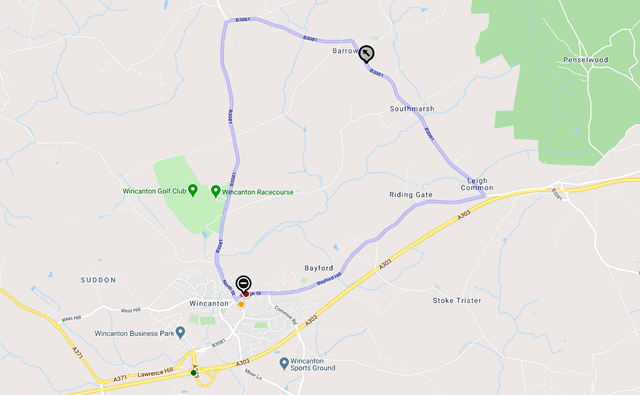 Wincanton High Street waterworks diversion map