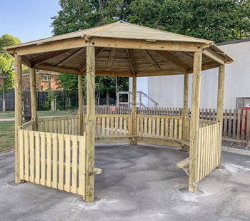 The new shelter in the playground at Wincanton Primary School