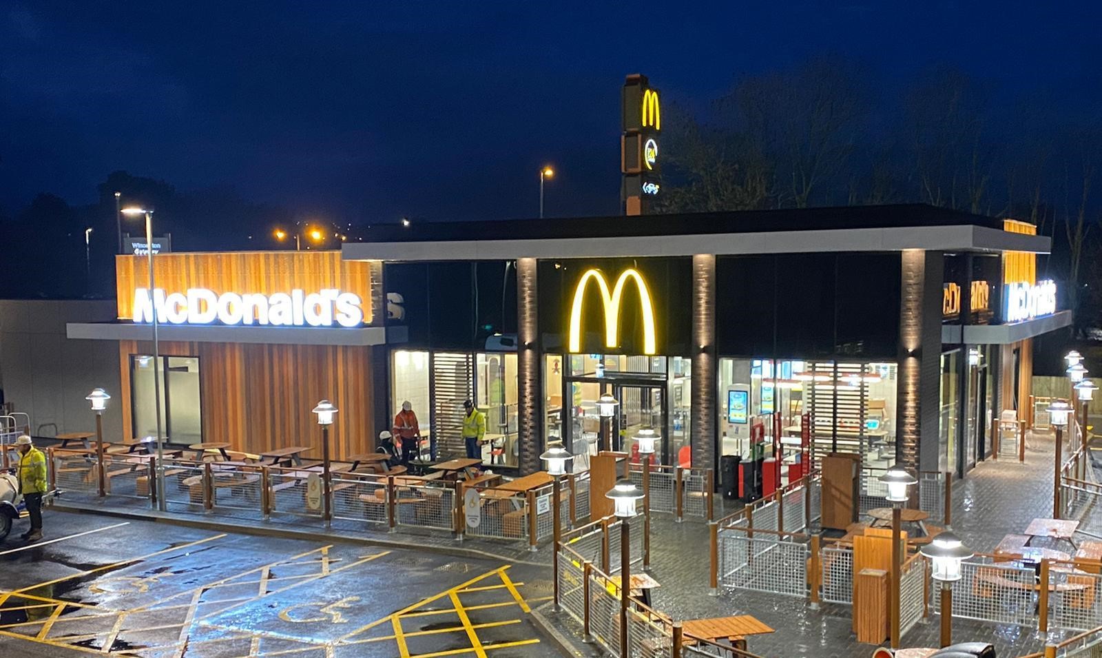 McDonald's Wincanton just before it opened for the first time