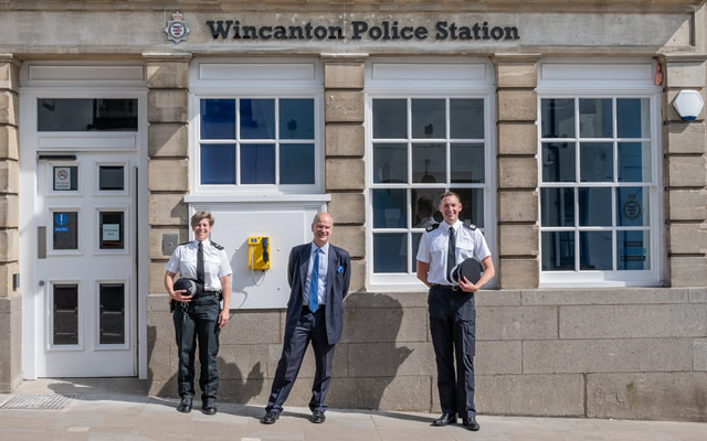 The new Wincanton Police Station, 14 Market Place, formerly Lloyds Bank, opened 16th June 2021