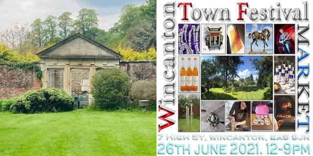 Wincanton Town Festival Market garden and poster